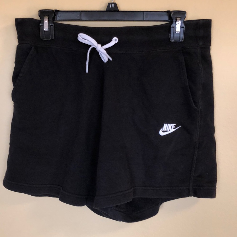 Nike Black & White Knit Shorts Sz. Medium